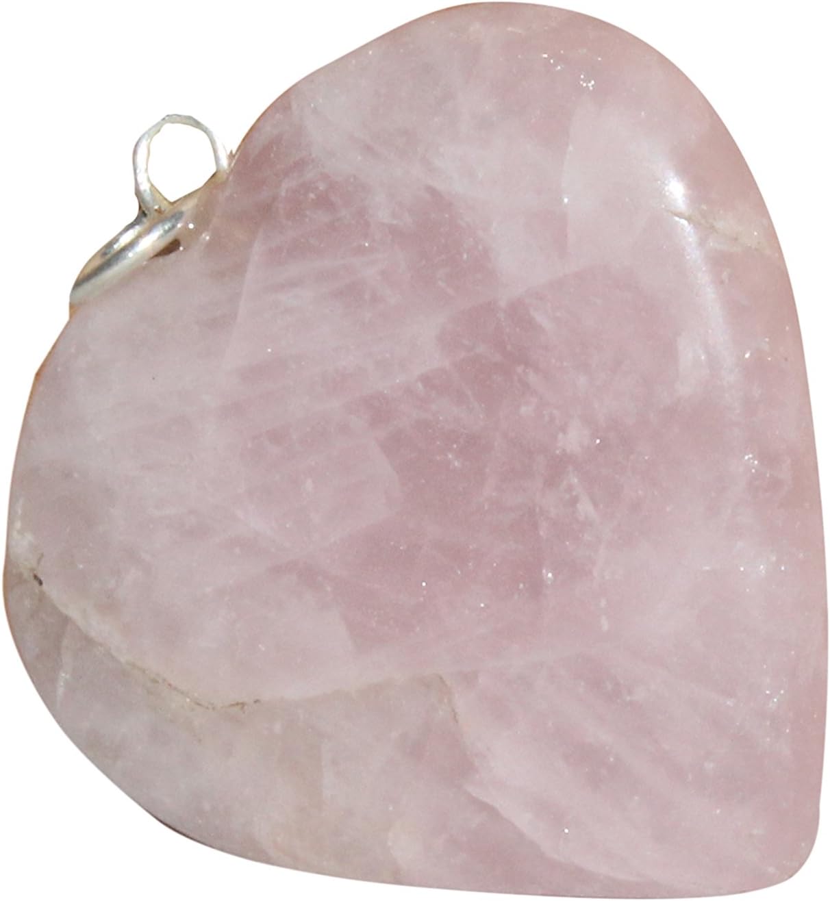 Tibettian Heart - Rose Quart Heart Pendant - 1 Pc