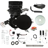 JAYGOVAN 110cc Bicycle Engine Kit, 2-Stroke Gas Motorized Bicycle Conversion Kit Fit for 26" /28" Bikes, Petrol Gas Motor Kit Engine Refit Full Set with Super Fuel-efficient, Powerful Engine