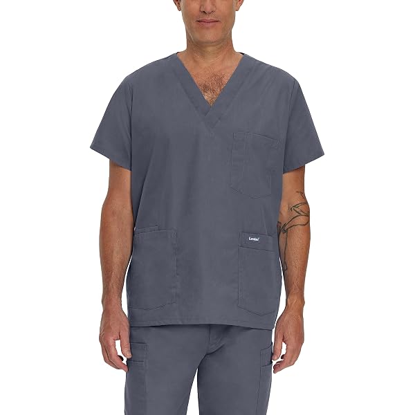 Dickies Top Uomo Con Tasche Sul Petto E Cerniera – Scrub Professionale Morbido E Traspirante, DK865