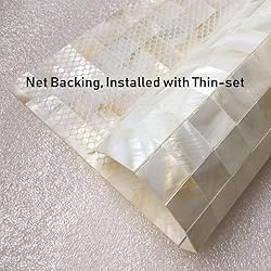 Art3d Mother of Pearl Shell Mini Square Seamless