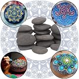 Hisredsun Flat River Rocks 2-3 Inch 48 Pcs for Painting Craft Decor view 4