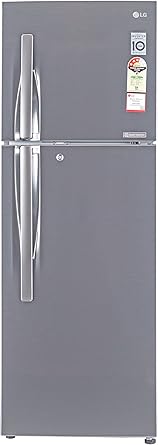 LG 255 L 3 Star Frost Free Double Door Refrigerator(GL-Q282RPZY, Shiny Steel, Inverter Compressor)