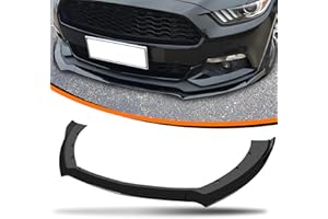 JOYOTO Car Front Bumper Lip Compatible with Ford Mustang 2015 2016 2017,ABS Front Spoiler Splitter Lip,Glossy Black Car Body Kit Spoiler Chin