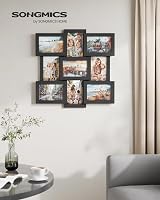 SONGMICS Collage Photo Frame 9 Holes 4x6 Display Ink Black RPF029B01 view 2