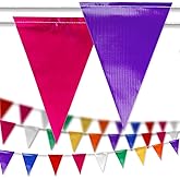 NACARUM 102ft Party/Celebration Multicolor Pennant Banner Flags | OSHA 500lb Rated | Strand Fade Resistant