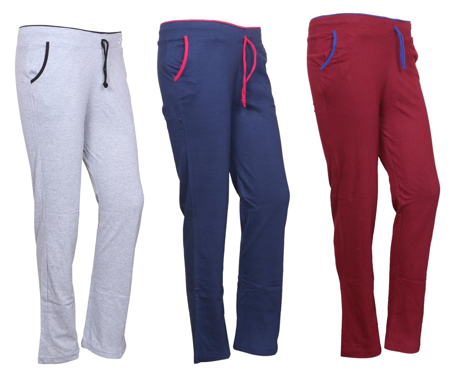 indistar women's cotton track pant-night wear (pack of 3)