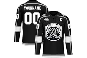 Custom Hockey Jersey for Men Women Youth, Breathable Ice Hockey Practice Uniform Sports Shirts Training Outfit Team Jerseys