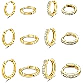 Huggie Hoop Earrings Small Hypoallergenic 14K Gold Plated Huggie Earrings For Women Simple Huggie Stud Earrings