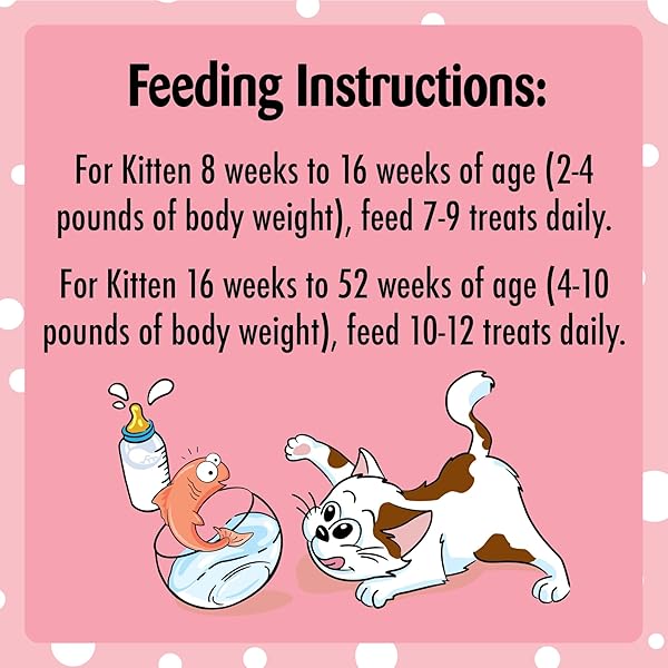TEMPTATIONS SALMON AND DAIRY FLAVOR CRUNCHY AND SOFT KITTEN TREATS, 6.3 OZ.