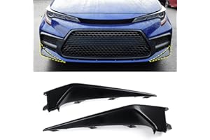 AUTOJOY CLUB Front Bumper Lower Lip Guard Molding Trim Compatible with 2020 2021 Toyota Corolla SE XSE Replacement Driver and Passenger Side Lip Splitter Cover Spoiler Diffuser Deflector Black Trim Set