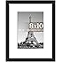 upsimples 8x10 Picture Frame, Display Pictures 5x7 with Mat or 8x10 Without Mat, Wall Hanging Photo Frame, Black, 1 Pack