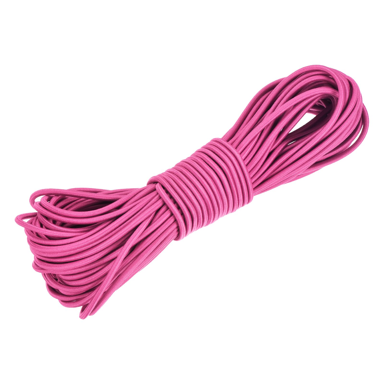 DMiotech 3mm Shock Cord, 17 M Hot Pink Bungee Cord Tent Pole Shock Cord Round Elastic Kayak Rope Stretch String Marine Grade Heavy Polyester for DIY Projects Tie Downs