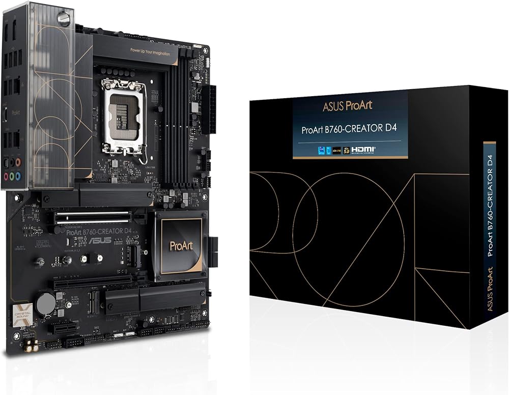 ASUS ProArt B760-CREATOR D4 Motherboard LGA 1700 DDR4 PCIe 5.0 3xM.2 2.5Gb LAN