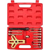 NYXOVA Harmonic Balancer Steering Wheel Puller Kit, Steering Wheel Puller | 13pcs, Harmonic Balance Puller Yoke, Carbon steel, Remove harmonic balancers, gear pulleys, steering wheels, etc.