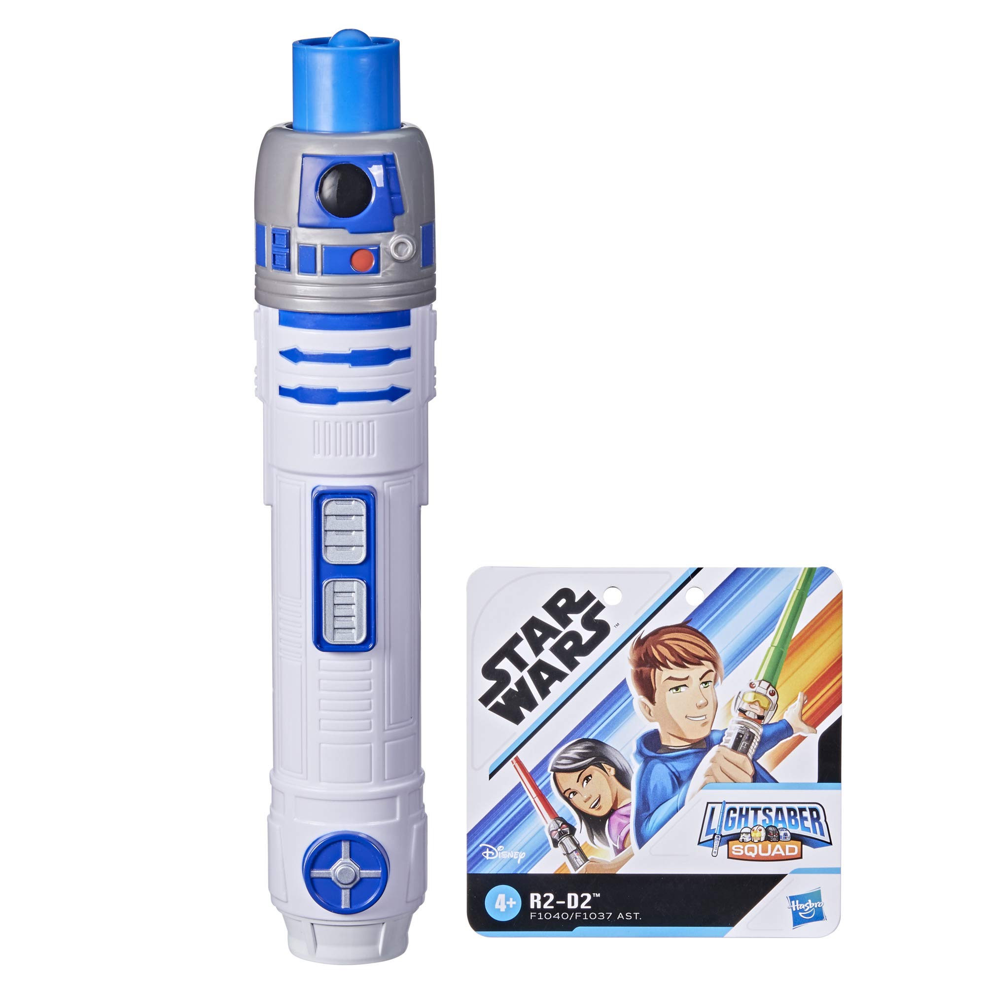 Star Wars Lightsaber Squad R2-D2 Extendable Blue Lightsaber Roleplay Toy for Children Aged 4 and Up