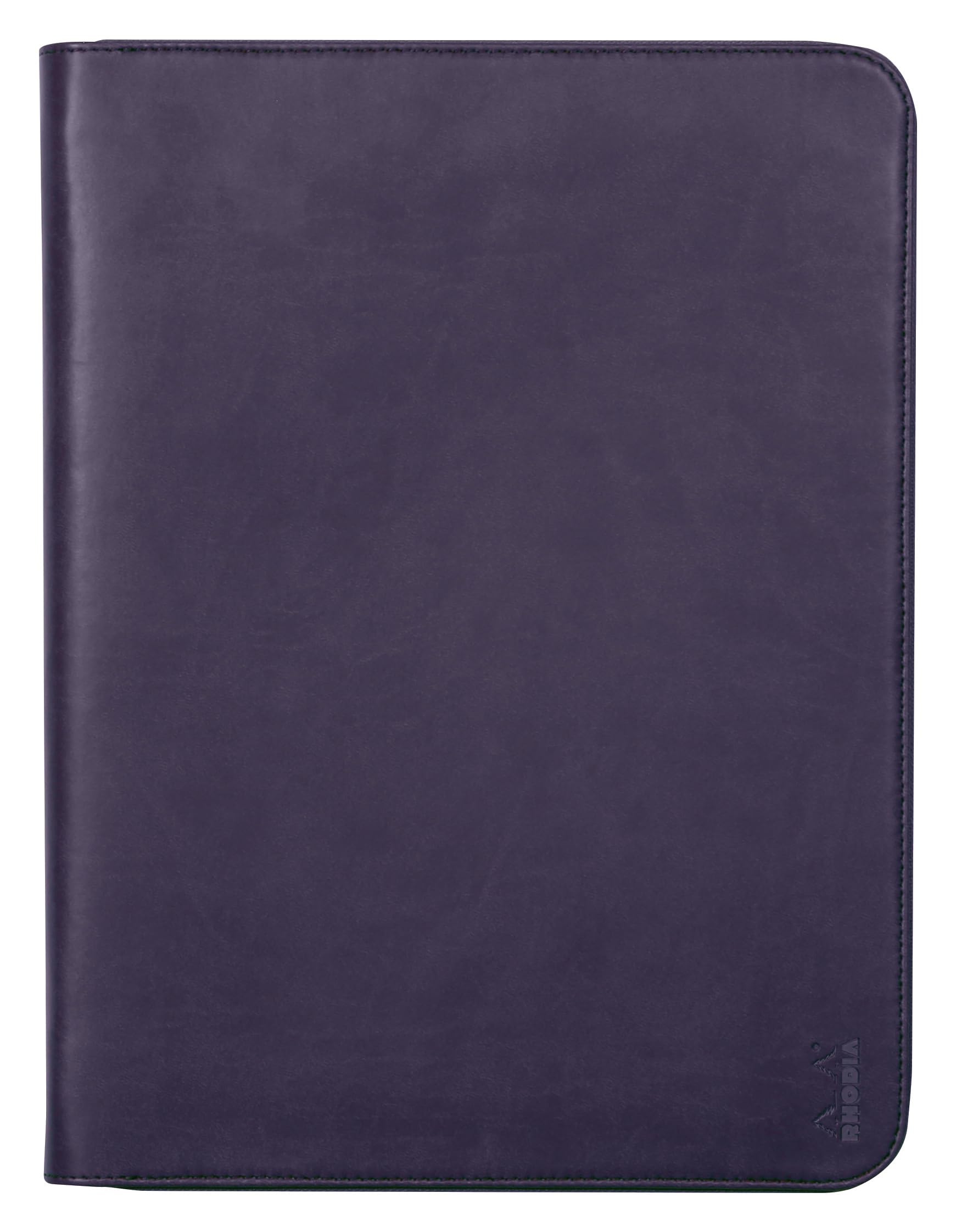 RHODIA 168121C - Rhodiarama Briefcase Purple - for Notepads and A4 or A4+ Notebooks | Dimensions Closed 25.5x34 cm - Pocket for Tablet - Premium Faux Leather