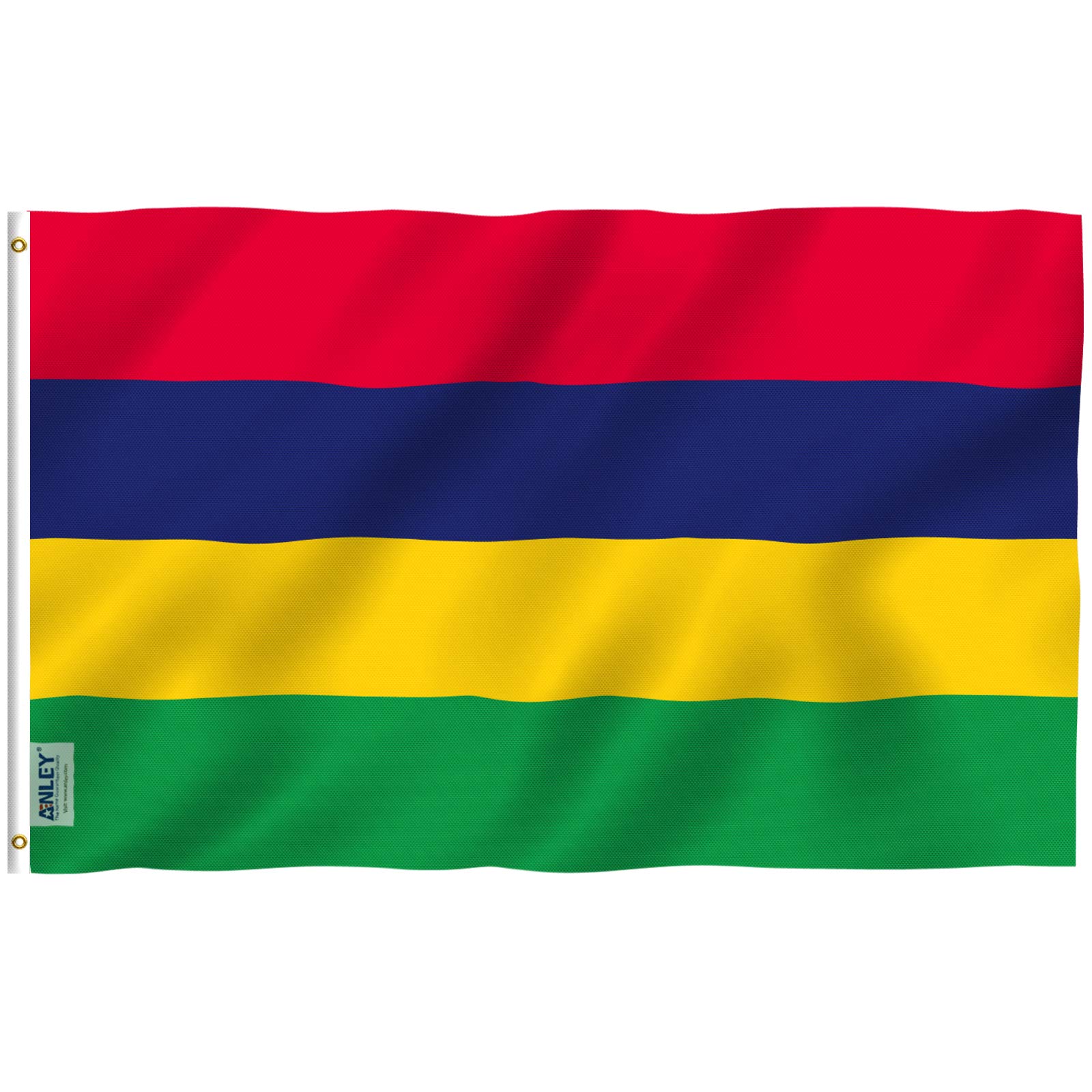 ANLEY Fly Breeze 3x5 Feet Mauritius flag - Vivid Color and UV Fade Resistant - Canvas Header and Double Stitched - Mauritian Flags Polyester with Brass Grommets 3 X 5 Ft