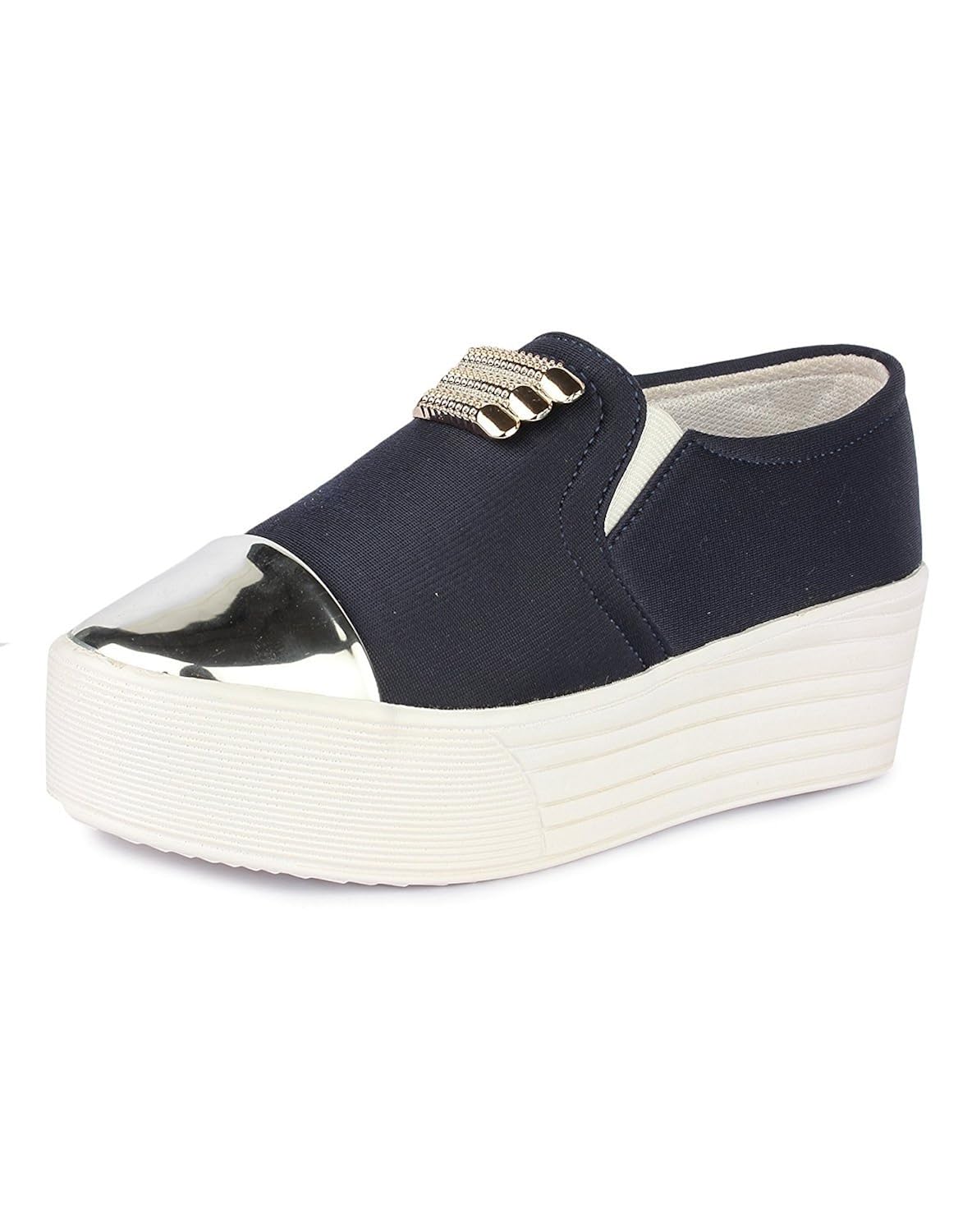 zapatoz womens fabric blue color casual shoe