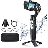 3 Axis Gimbal Stabilizer for Gopro Hero 12/11/10/9/8, Handheld Stabilizer for Gopro for Video Recording, IPX4 Waterproof, Blu