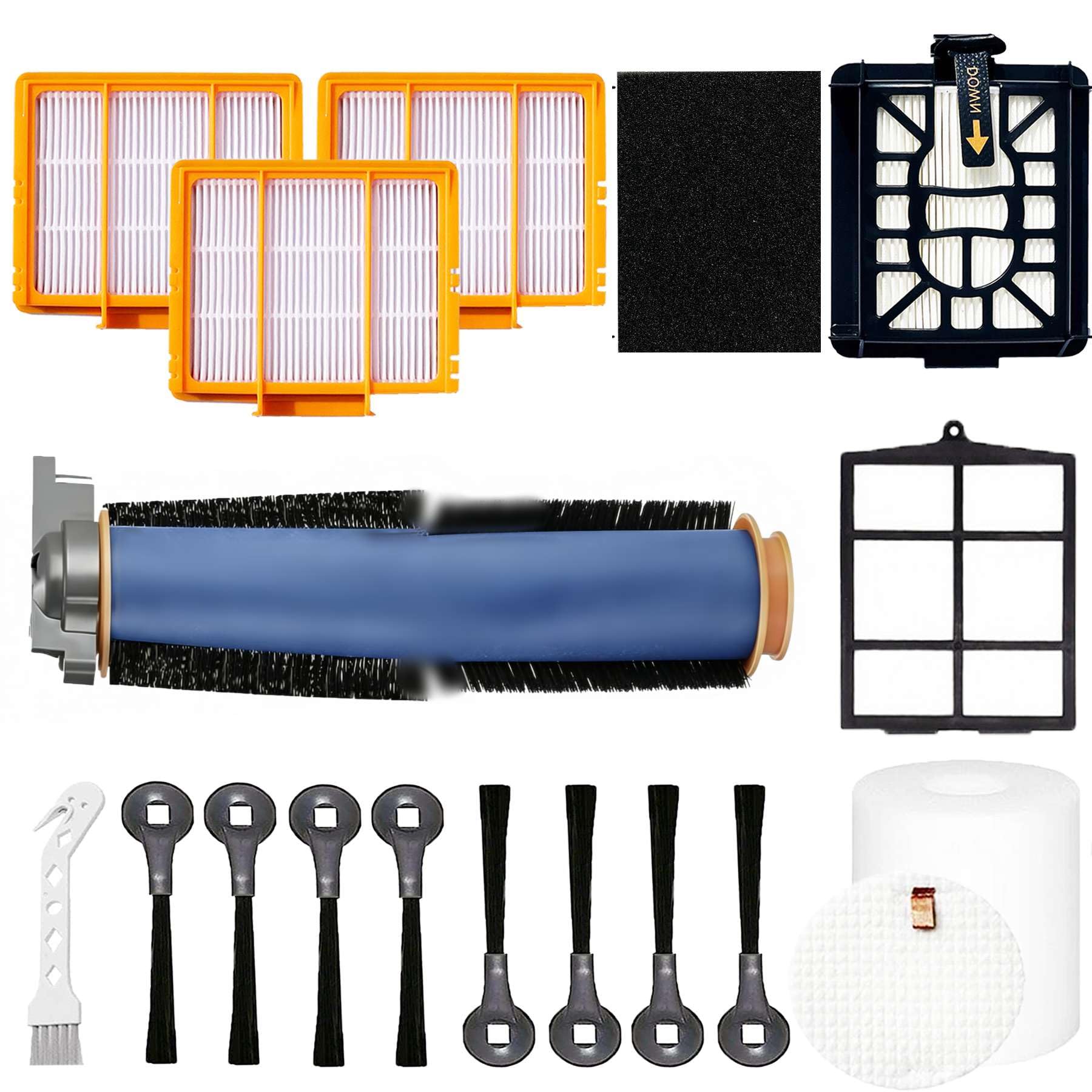 Replacement Parts Compatible with Shark AV2511AE AV2501S AV2610WA AV2501AE RV2502AE RV2610WA RV2520 AV2510 Accessories Kit with Main Brush,Filters,Foam Filters,Primary Filter,Side Brushes