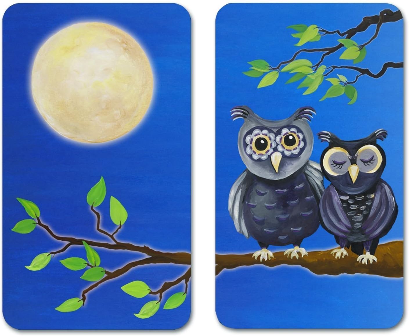 EMAKO Wenko Owls Hob Cover Plate with Hob Cover Set of 2