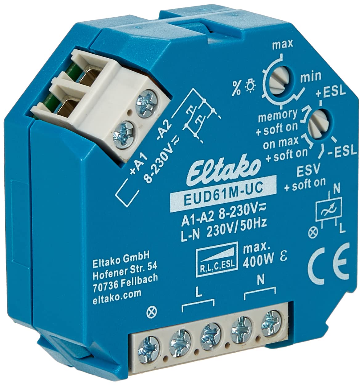 Eltako EUD61MUC Multi-Functional Universal Dimmer Switch