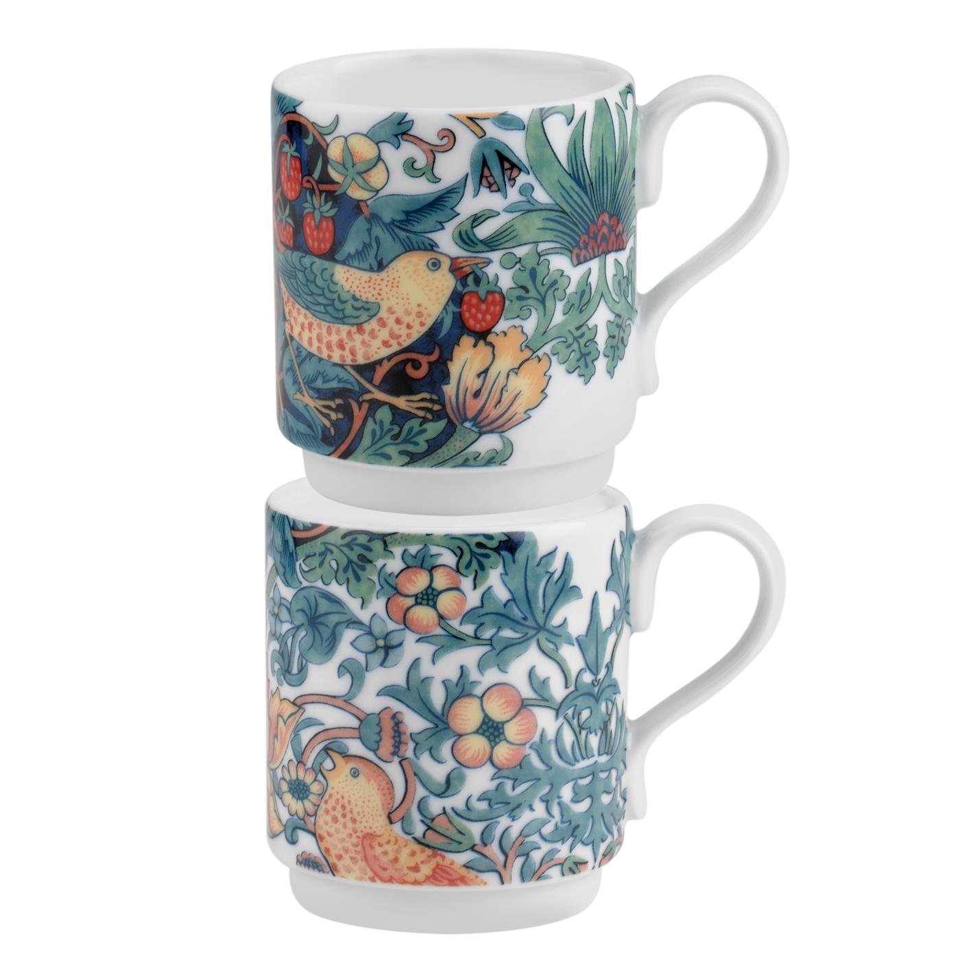 Portmeirion Spode Strawberry Thief Stacking Mug (Pair)