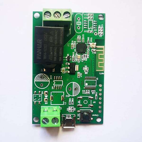 TISHITA Smart Home WiFi Mdulo de Rel de Interruptor Inteligente Inalmbrico APP Control Remoto 5V 12V