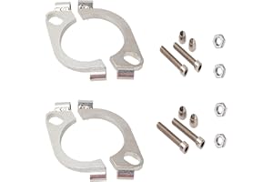 Jxsaboorle 2 Sets 2-1/2 Inch Split Exhaust Flange Repair Kit,2 Bolt 2.5''/63.5mm Flat Split Flange Repair Replacement kit Exh