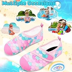 VIFUUR Kids Water Shoes Boys Girls Barefoot Water