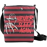 XYANFA Horror Movie Crossbody Bag Fan Gift Scary Movie Lover Gift Never Sleep Again Purse Shoulder Bag