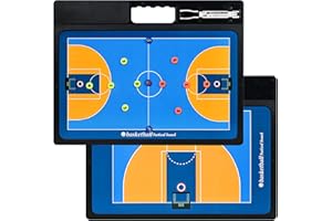 KEWEIS Basketball Coaching Board, Magnetic Basketball Coaching Marker Boards, Coaches Clipboard Tactical Magnetic Board Kit, Strategy Tactical Blackboard Double-Sided Dry Erase Coach Boards with Marker Pens