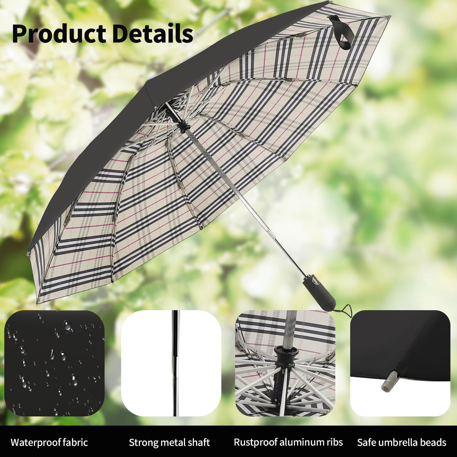 ZDSSM Compact Travel Umbrella Inverted Reverse Umbrellas for Rain & Sun – Small, Portable Windproof, UV Protection Umbrella for Travel, Backpack, Women and Men