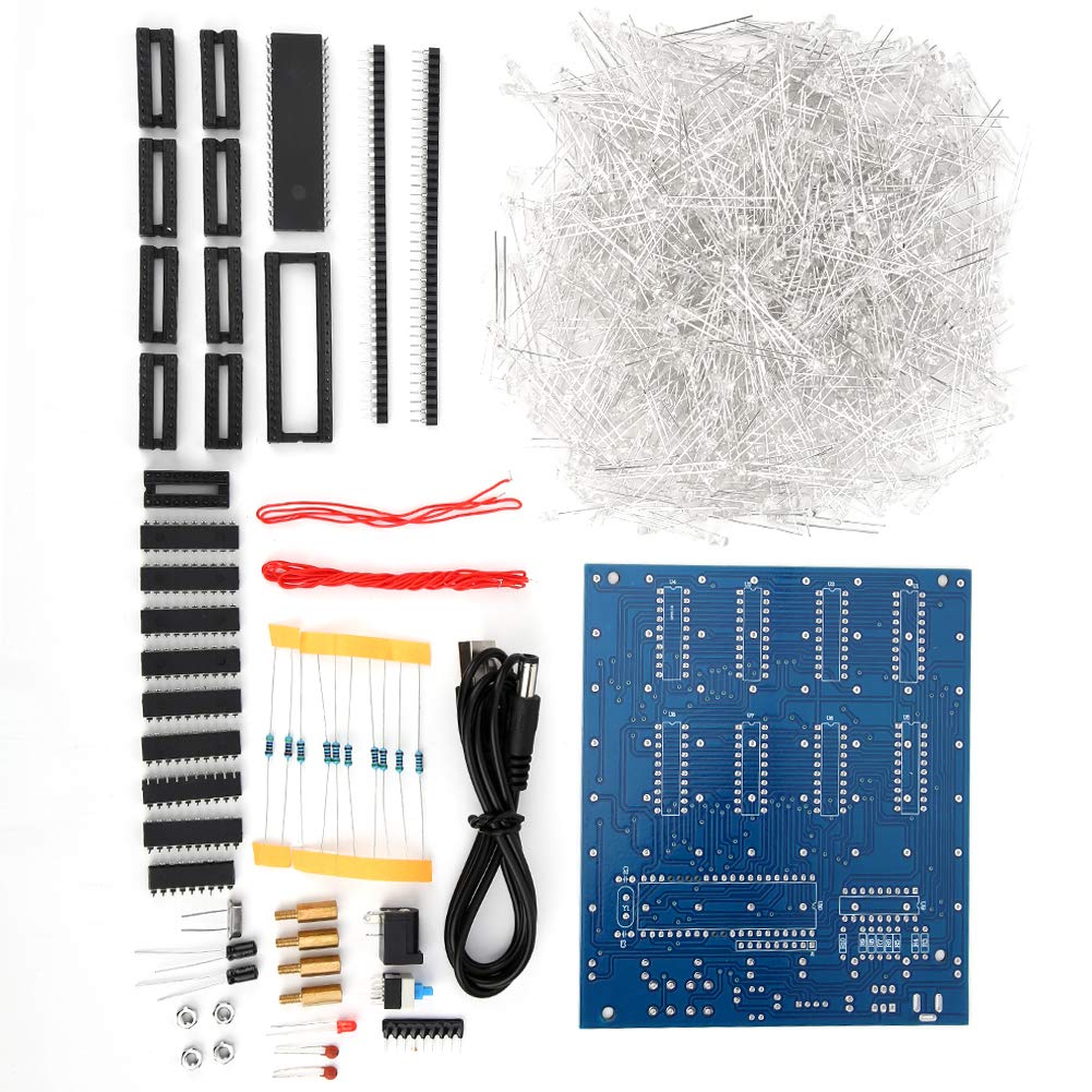 LED Strip connectors Kit, Printed Circuit Board 8 x 8 x 8CM FR‑4 Military‑Grade Blue 3D LED Strip Lights Parts LED DIY Accessory for 8 x 8 x 8CM Cubes Decorating Dining Room Beam Industry
