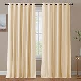 Aspire Homeware Blackout Curtains 90x90 Cream Eyelet Ready Made 2 Panel view 2