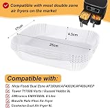 BYKITCHEN Air Fryer Liners 25x17cm for Ninja Dual AF300UK AF400UK 50pc view 2