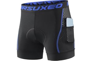 ARSUXEO Cycling Underwear Men With Pockets 4D Padded Bike Shorts Bicycle Biking Cycling Shorts