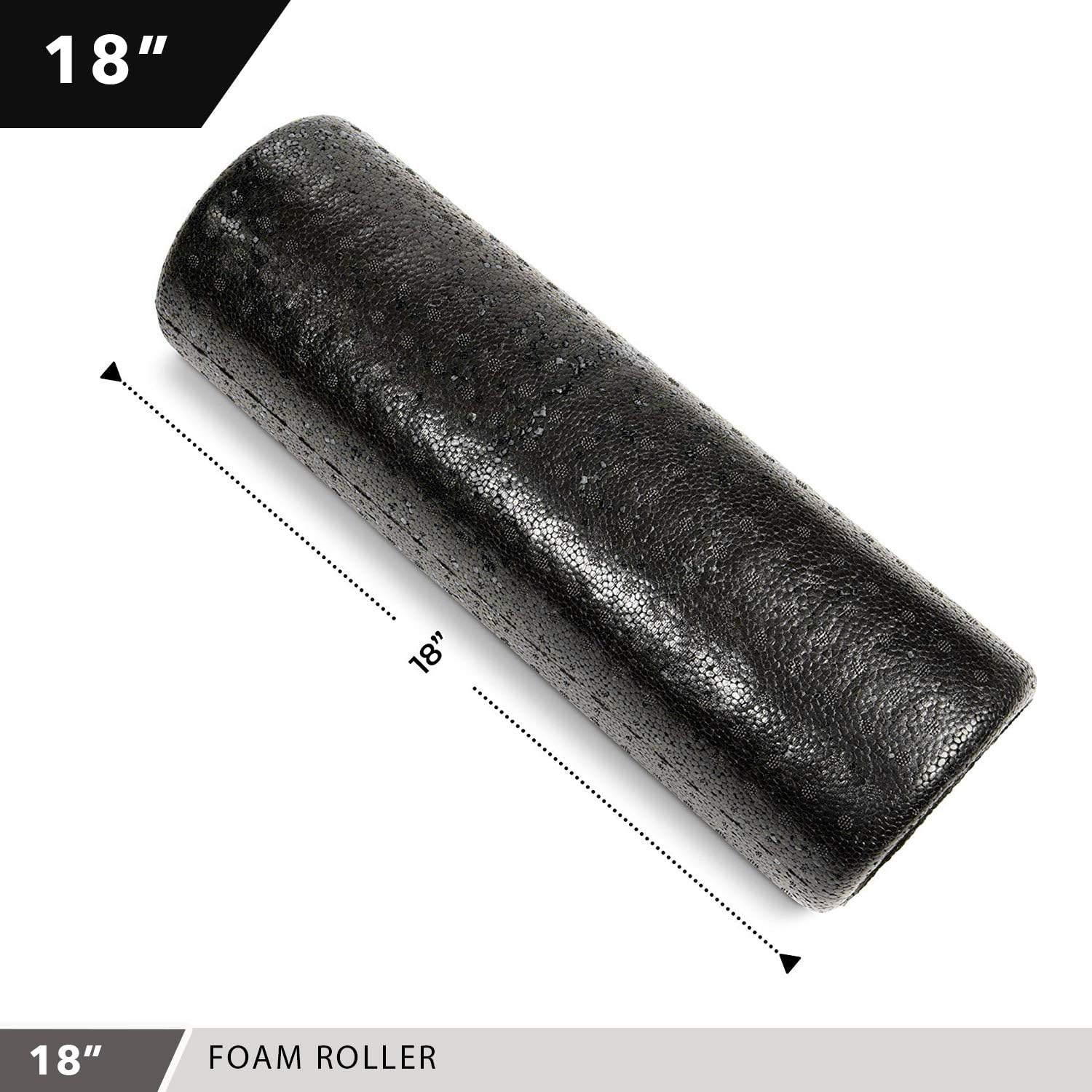 High Density Muscle Foam Rollers by Day 1 Fitness - Sports Massage Rollers for Stretching, Physical Therapy, Deep Tissue and Myofascial Release - Ideal for Exercise and Pain Relief - Black, 36" : Sports & Outdoors