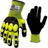 Safety Work Gloves, Level 2 Puncture Resistant, A3 Cut Resistant Gloves | Level 4 Abrasion Impact Gloves Mechanic