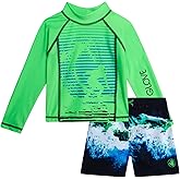 Body Glove Baby Toddler Boys Swim Set - 2 Piece UPF 50+ Quick Dry Swim Trunks and Rash Guard for Boys Kids Swimwear (2T-4T)