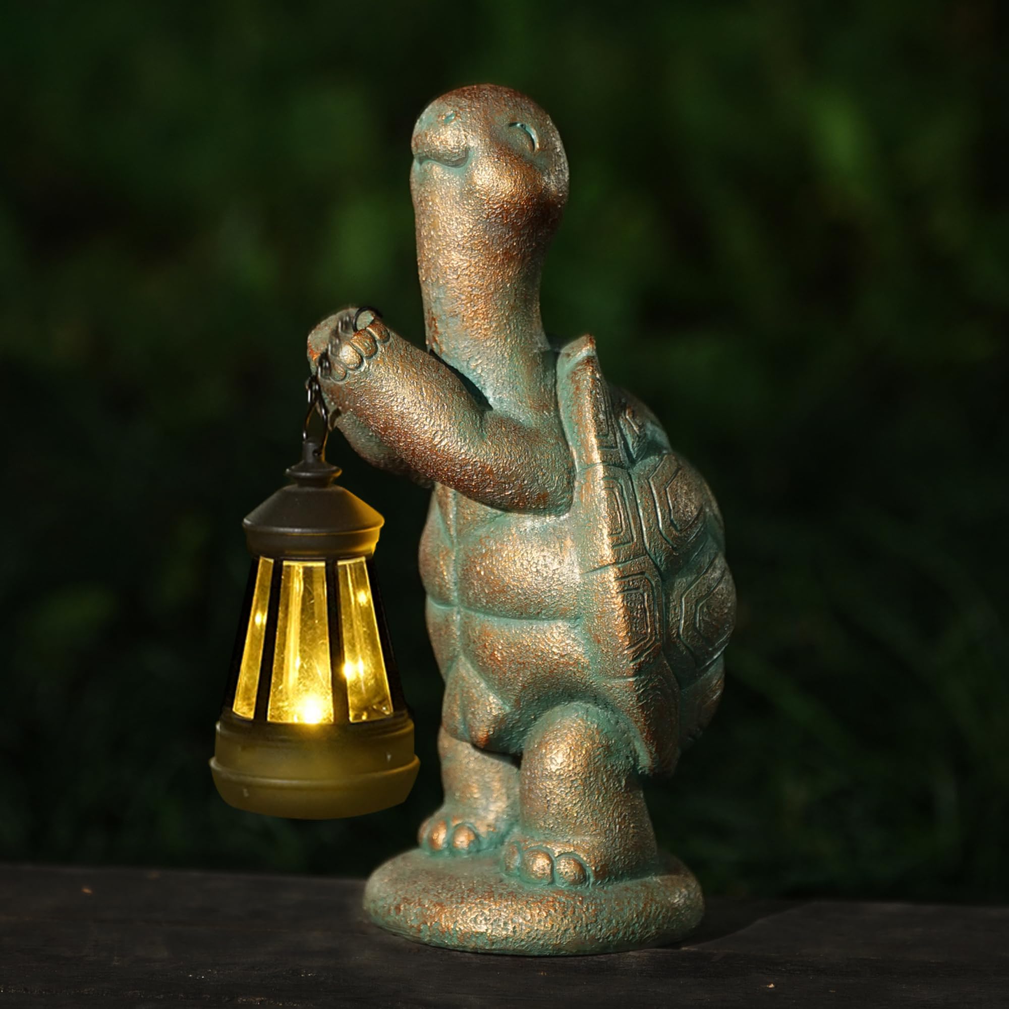 Photo 1 of Roundot Turtle Solar Powered Outdoor Garden Statue, Resin Turtle Statue with Solar Light Lantern, Decorative Lawn, Yard Outdoor Turtle Decoration. Unique Home Decoration, Gifts for Women