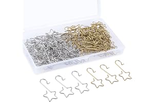 Lemonfilter 120Pcs Christmas Ornament Hooks Christmas Tree Hanger Hooks Hanging Hook for Christmas Tree Christmas Balls Party Decorations&Happy New Year 2025 Decorations