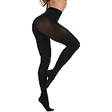 Frola Women's 80 Denier Soft Semi Opaque Solid Color Footed Pantyhose Tights