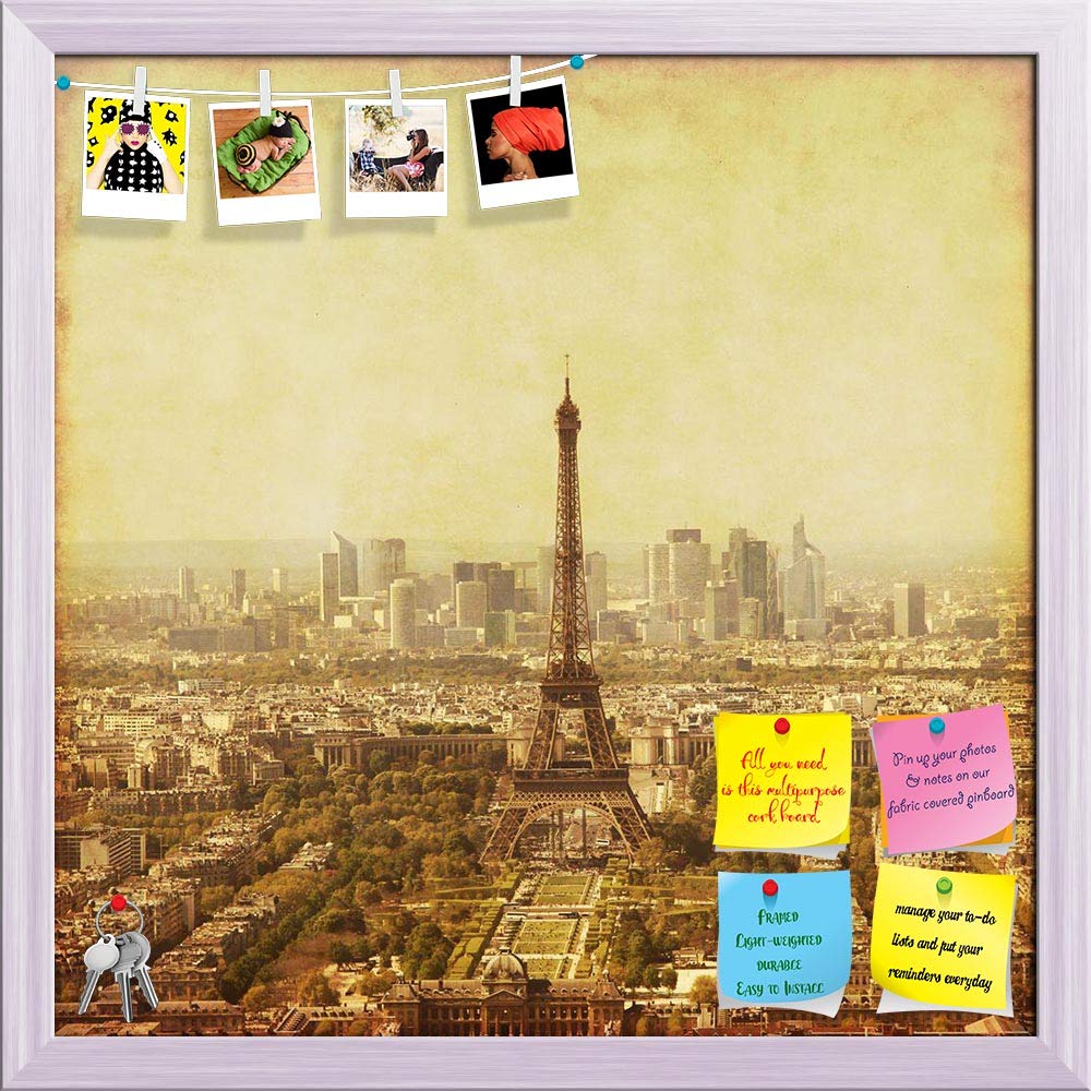 ArtzFolio Old Style Photo of Paris, France Printed Bulletin Board