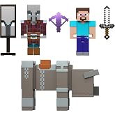 Mattel Minecraft Village Raid Pack with 3 Action Figures &amp; Accessories | 3.25-inch Scale Collectible Set Includes Steve​​​​, for Videogame Players &amp; Kids (Amazon Exclusive)