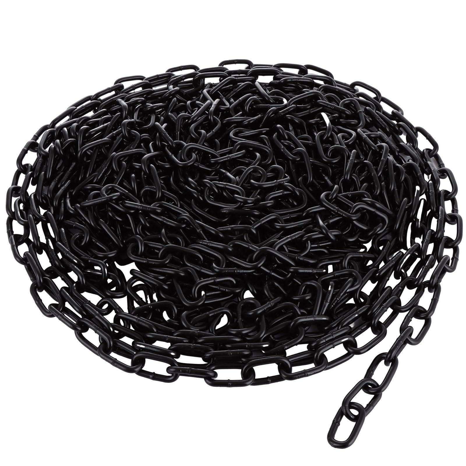 WOPPLXY 8Metres Black Chain - 5MM Heavy Duty Chain Links - Galvanized Steel Welded Link Chain for Swing, Gate, Garage, Security