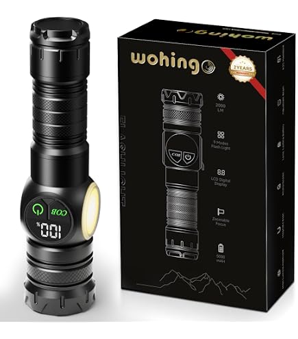thumbnail image 2 of Flashlight Rechargeable 2000 High Lumens Ultra-Bright Covers 3200 Ft F 2 of 11