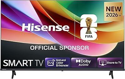 Hisense 32E4DS Fernseher 32 Zoll, 4K FHD QLED, Smart TV, Hi-View AI Engine, 60Hz Game Mode, Natural Colour Enhancer, Dolby Audio, DTS Virtual: X, Rauschunterdrückung, Airplay [2026]