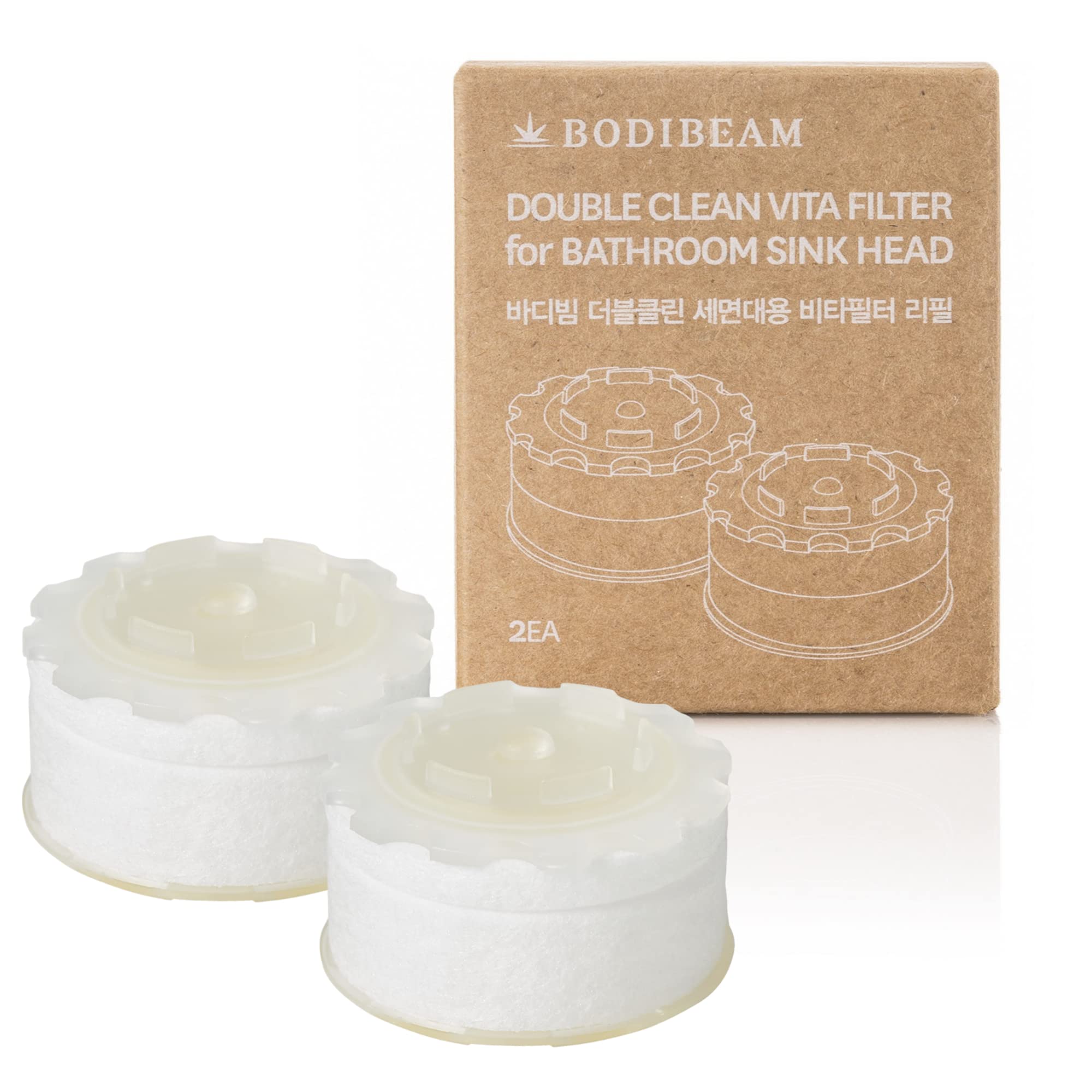 Photo 1 of BODIBEAM Vitamin C Bathroom Sink Faucet Filter Replacement - Chlorine Reducing Water Filters for Face Washing, 2 Pack