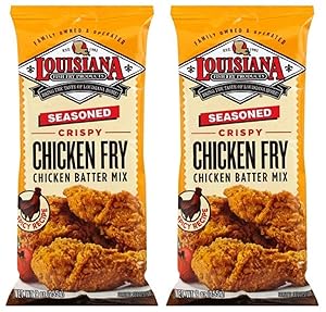 Louisiana Fish Fry Products Seasoned Crispy Chicken Fry, 9 Ounce Bags (Pack of Two)